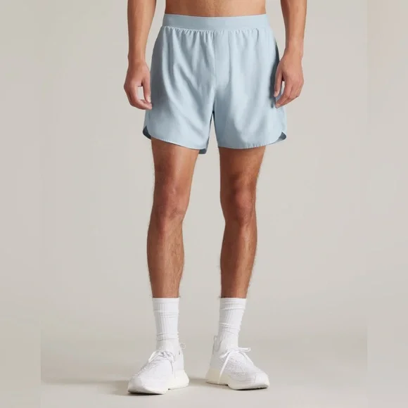 RHONE Men's 5” Extra Mile Lined Athletic Running Shorts in Color Arctic Blue - Picture 2 of 8